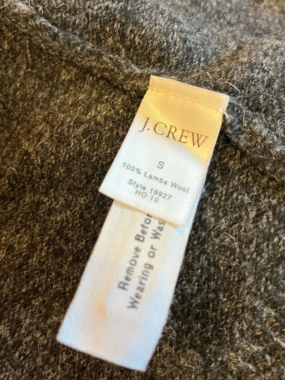 J Crew Cardigan | 100% Lambs Wool | Dark Gray | Small